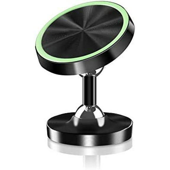 Magnetic Car Phone Holder, Universal 360° Rotation Strong Magnet Car Phone Holder Mount for Dashboard Compatible with iPhone, Samsung, LG, GPS, Google and All Cell Phone (Black-Luminous)