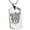 Silver, variant on Stainless Steel Mayan Jaguar Rune Engraved Dog Tag Pendant Necklace