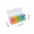 thumbnail image 2 of Organizer 2 Times A Day Weekly AM Box Case Damp Proof Travel Container 7 Day Daily Fish Oil Holder Fits In Purse And Pockets Transparent, 2 of 2