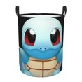 thumbnail image 1 of Cesto para ropa sucia Squirtle, cesta de almacenamiento circular plegable impermeable con asa, cesta organizadora de juguetes para ropa sucia, decoración para dormitorio y baño, tamaño mediano, 1 of 8