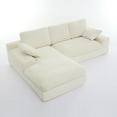 thumbnail image 3 of Llinc Store 99 x 69 Inch Modular Sectional Living Room Sofa Set, Free Combination Modern Minimalist Style Couch, Upholstered Sleeper Sofa, Installation-free Sofa, White, 3 of 9