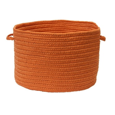 Colonial Mills 14" Rustic Orange Handmade Braided Basket