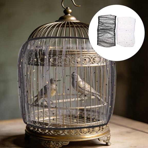 Milisten Dustproof Bird Cage Mesh Cover Breathable Gauze for Home Use 2Pcs