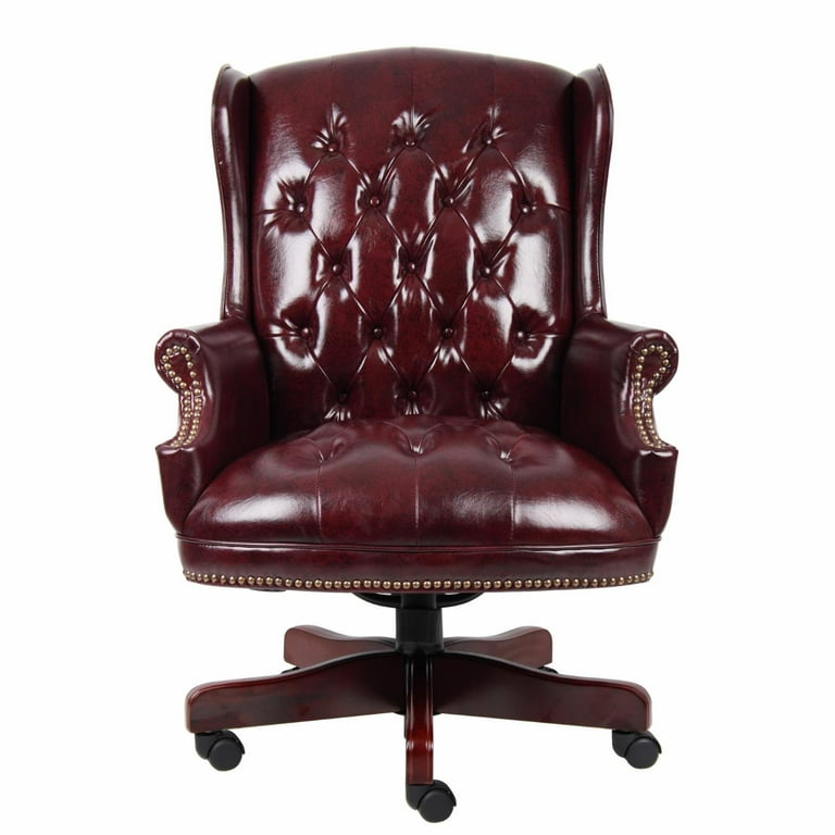 Boss office products wingback traditional chair in burgundy deals