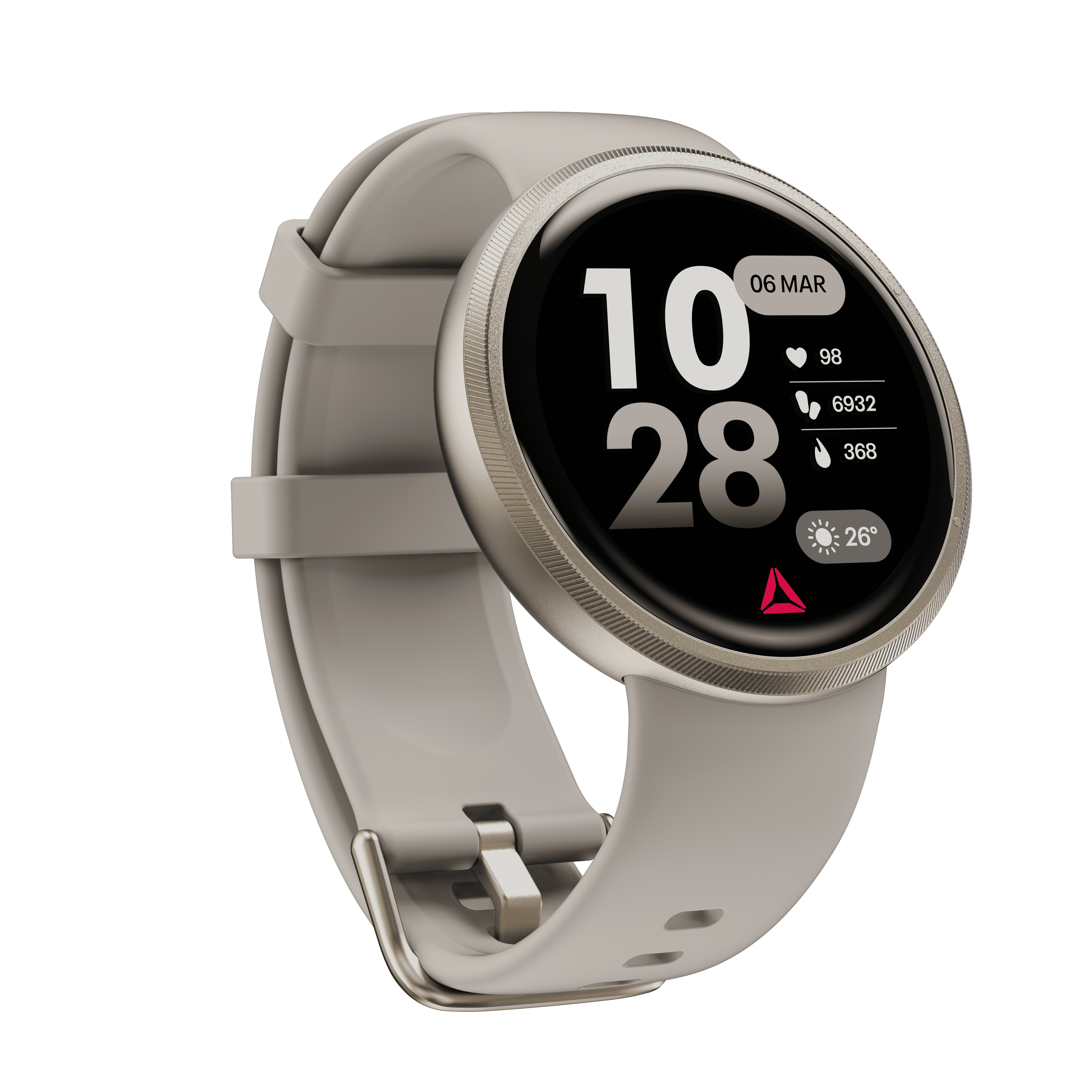 Reebok Rush Fitness Tracker Smartwatch for Men & Women, AGPS, Heart Rate & SpO2 Monitor, 1.39” LCD Display, 80+ Sports Modes, 10-Day Battery, IP68 Water Resistant, Android & iOS, Victory Gold