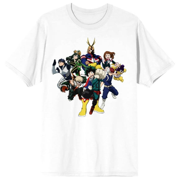 My Hero Academia Character Group Classic White Graphic Tee- L