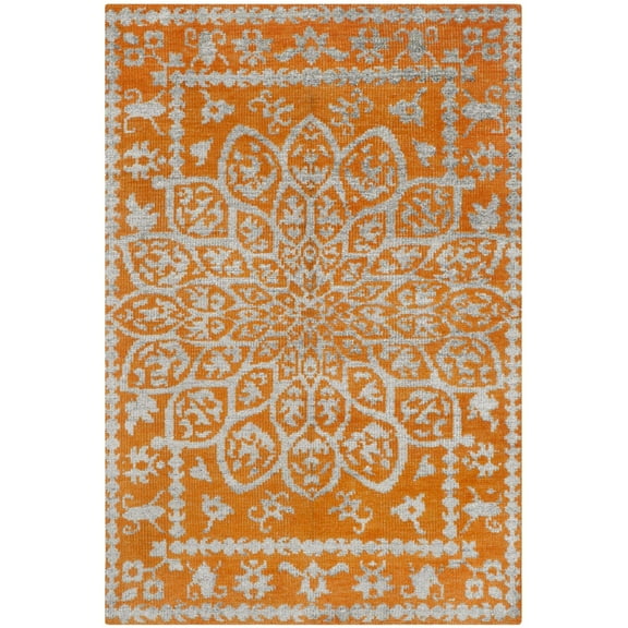 SAFAVIEH Stone Wash Susan Floral Area Rug, Copper, 4' x 6'