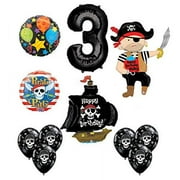 Mayflower Products Pirate 3rd Birthday Party Supplies Balloon Bouquet Decorations