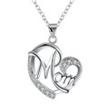 thumbnail image 2 of AYYUFE Rhinestone Mom Letter Love Heart Pendant Necklace Birthday, 2 of 8