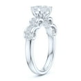 thumbnail image 4 of Sterling Silver Fancy Ribbon 1CT Simulated Round Brilliant Cut Diamond Promise Engagement Ring Bridal Set (8.5), 4 of 6