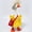 Yellow, variant on Desk Goose Outfits, Dresses with Matching Adjustable Felt Hats, Lightweight Dress-Up Clothes for Desktop Goose, Spring & Summer Desk Decor Accessories