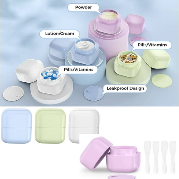 Travel Containers for Toiletries,TSA Approved 1.7oz Travel Size Containers, Leak-proof Travel Essentials with Lid for Cosmetic Face Hand Body Cream