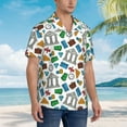 thumbnail image 5 of Balery Art Of Livings Print Men's Hawaiian Shirts Short Sleeve Beach Shirt Relaxed Fit Vacation Button Down Shirts-Large, 5 of 9