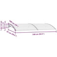 thumbnail image 3 of vidaXL Door Canopy, Outdoor Awning for Porch & Patio, Polycarbonate Cover, 94.5x39.4 In, Gray, 3 of 8