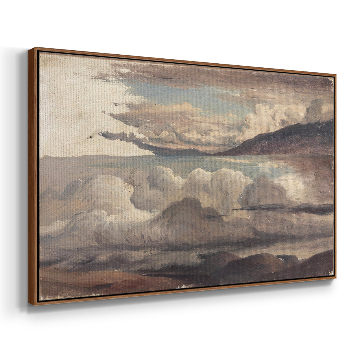Vintage Landscape-CCCLXXI By Wexford Home Framed in Walnut Wood Gallery Wrapped Canvas 25 in. x 37 in.