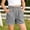 Black, variant on Girls Plaid Shorts, Ruffle Hem Elastic Waist Summer Relaxed Fit Casual Shorts Black Size 11-12 T