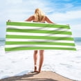 thumbnail image 6 of Oversized Microfiber Beach Towel - Sand-Free, Quick-Dry Cabana Stripe Pool Towel for Adults, Perfect for Travel, Swimming, and Camping Green, 6 of 6