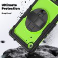 thumbnail image 3 of Case for Lenovo Tab 10.1 inch 2025 Release (TB-311FU/TB-311XU) with Screen Protector, 360 Degree Rotating Kickstand Hand Strap Heavy Duty Shockproof Cover with Shoulder Strap, Lime PC, 3 of 7