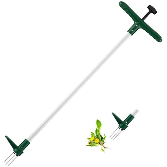 Weed Puller, Stand Up Weeder Hand Tool, Long Handle Garden Weeding Tool with 3 Claws, Hand Weed Hound Weed Puller for Dandelion, Standup Weed Root Pulling Tool and Picker, Grabber (1 Pack)