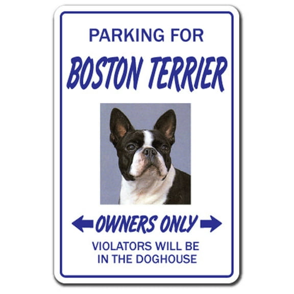 SignMission D-6-Z-Boston Boston Terrier Novelty Sticker