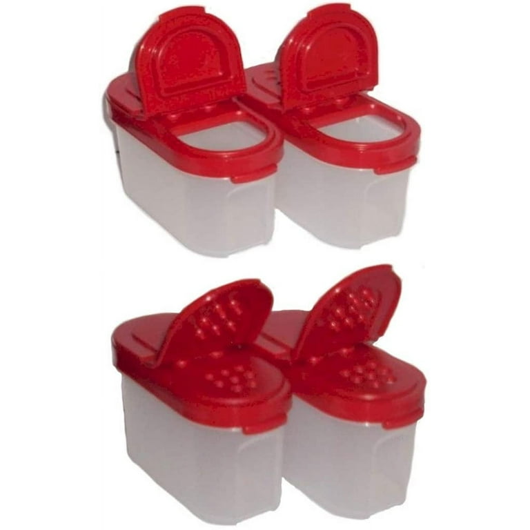 Tupperware Spice Shakers Set of 4 Large Red Seals