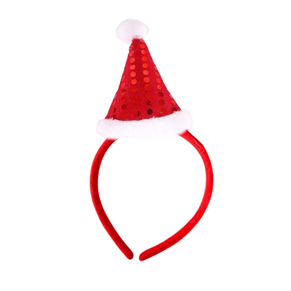 kiplyki Hot Santa Party Christmas Headband Decor Double Hair Band Clasp Head