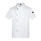 thumbnail image 5 of Chaqueta de chef de verano con botones a presión y manga corta para cocinar en hoteles M blanco, 5 of 9