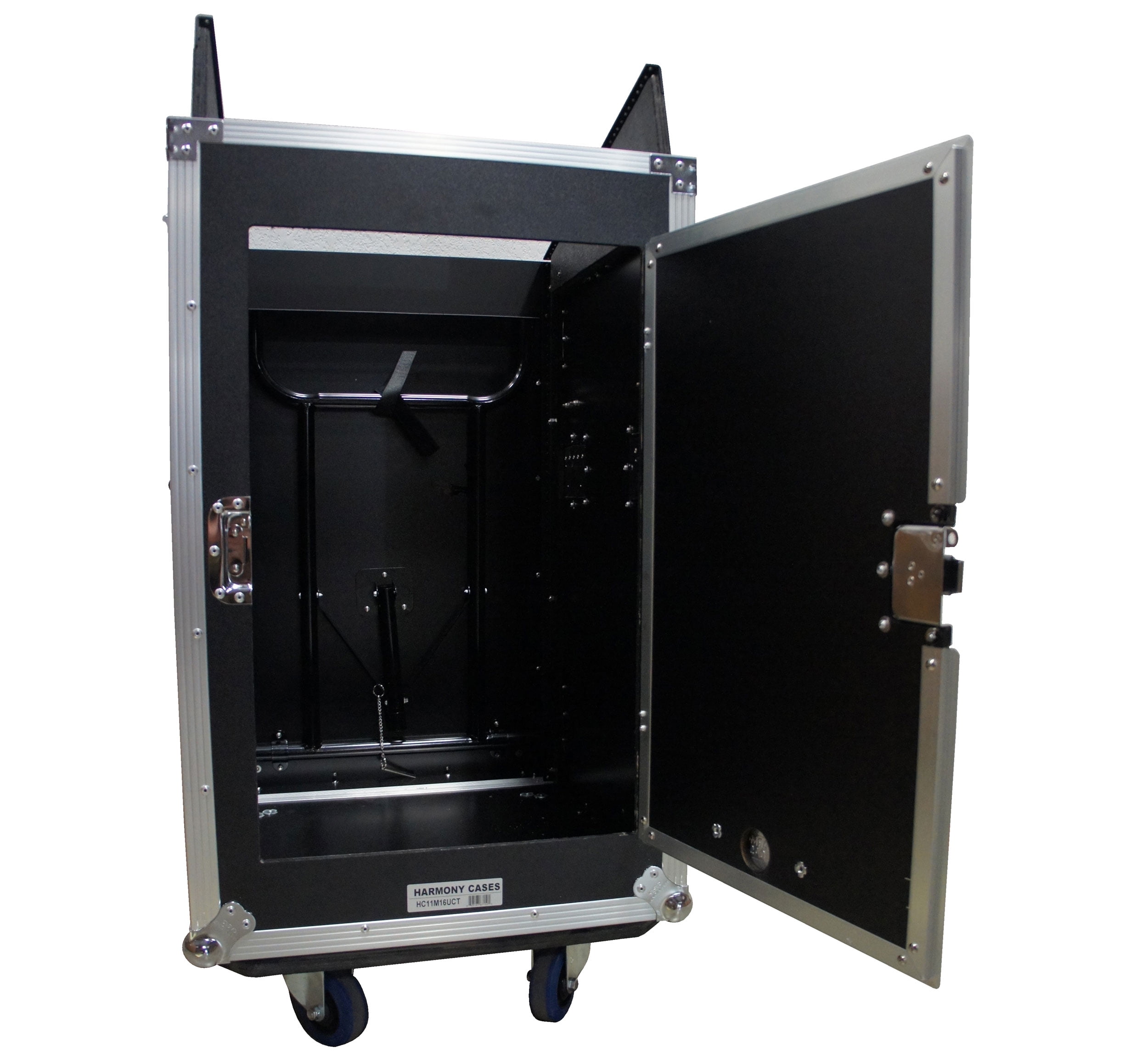 Harmony HC11M16UCT Flight 11U Slant Top Mixer Case 18U Vertical Rack with Table