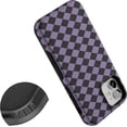 thumbnail image 5 of Case for iPhone 12/12 Pro Case | Harlequin Midnight Diamond | Black and Purple | Bold Protective Design | MagSafe Compatible Design, 5 of 6