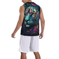 thumbnail image 2 of Naloa Colorful Flower Tiger Basketball Jersey Reversible Men's Mesh Athletic Sports Shirts Training Practice S-4XL4X-Large, 2 of 6