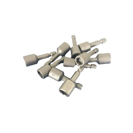 

TEMO 10 pc Impact Ready 3/8 Inch (9.5 mm) Magnetic Nutsetter Set 1/4 Inch (6 mm) Shank