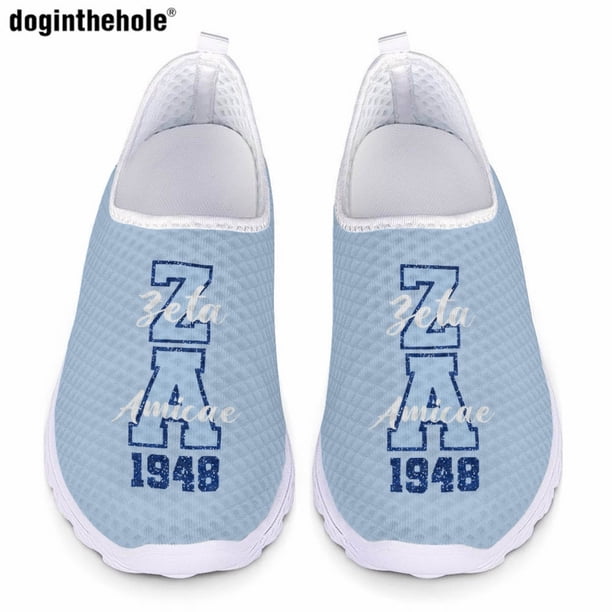 Zapatillas de deporte casuales para mujer Doginthehole Zeta Amicae, zapatos planos de diseño de moda de Friends of Zeta, zapatos de malla transpirables sin cordones para verano