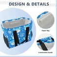 thumbnail image 4 of FORMRS Tote Bag for Women Large Capacity Canvas Travel Foldable Carry On Shopping Handbag, Blue Bears, 4 of 8