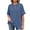 Blue, variant on Trgacdwlo S-6XL Plus Size Tunic Tops for Women Crew Neck Womens Short Sleeve Shirts Hide Belly Summer Vacation Black Tops for Women