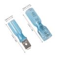 thumbnail image 4 of 100 conectores de cable termorretráctiles, terminales de horquilla macho y hembra, terminales aislados, conectores de cable a tope, 4 of 7
