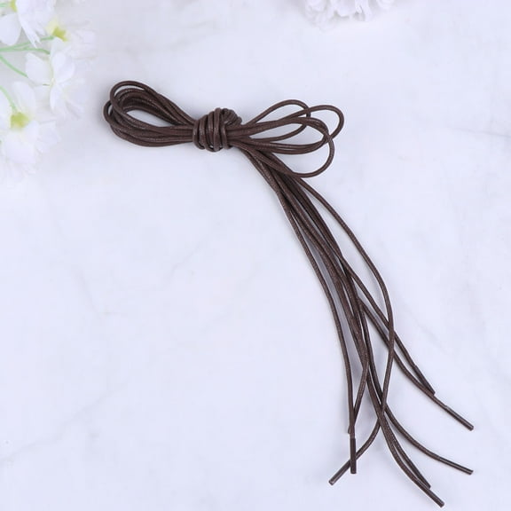 SOPOTUTU Durable Light Grey Thin Round Waxed Laces for Special Occasions 10Pairs