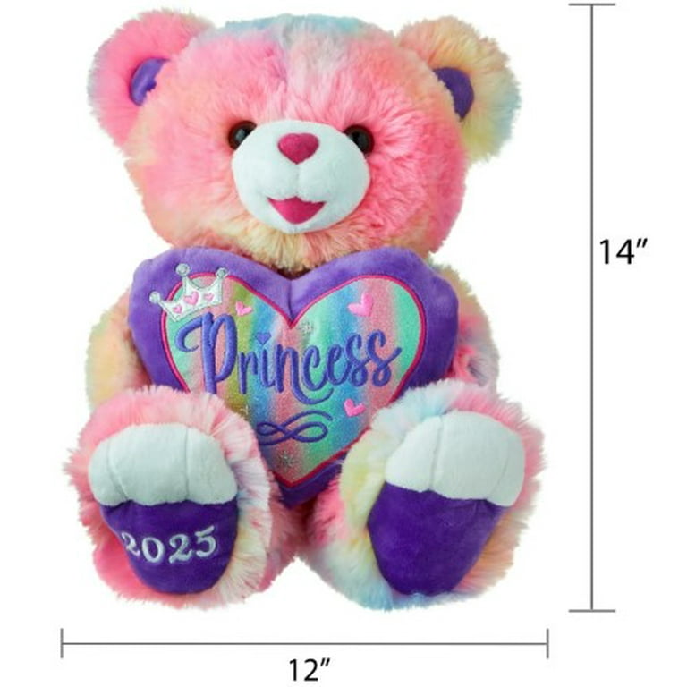 Valentine's Day Sweetheart Bear Rainbow with Purple “Princess