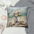 thumbnail image 2 of Pratyus Flowers Ocean Shell Modern Farmhouse Rustic Decorative Couch Pillow Cases with Zipper Home Decor Pillowcase Summer Season for Home Decor 1PC 12x12in, 2 of 5