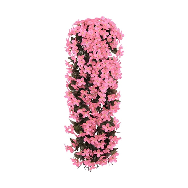 Cesta colgante Ramo de flores violetas Guirnalda colgante Glicinia Orquídea Pared Flores artificiales Flores artificiales vívidas Flores artificiales