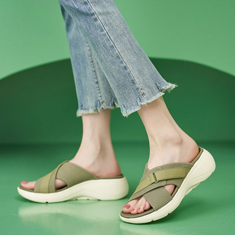 GHSOHS Womens Sandals Plus Size Shoes for Women Flip Flops Slippers Black Sandals New Thick Sole Lightweight Anti Slip Comfortable Casual Women Sandals Slippers Business Casual Shoes 37 Walmart