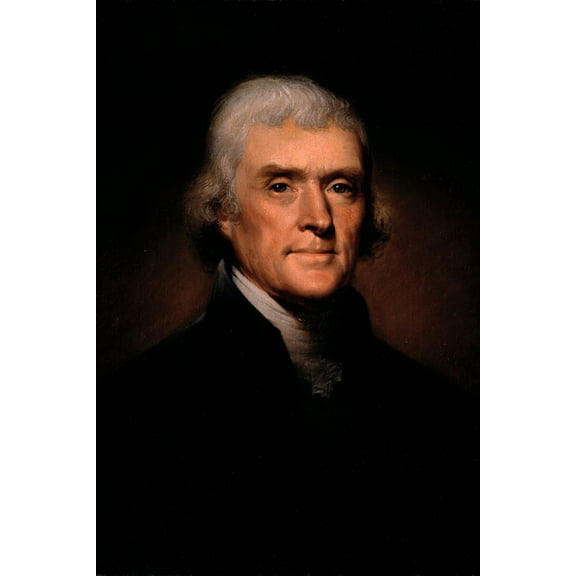 Thomas Jefferson poster Metal Sign Art Print 8x12 Multi-Color Square Adults Best Posters