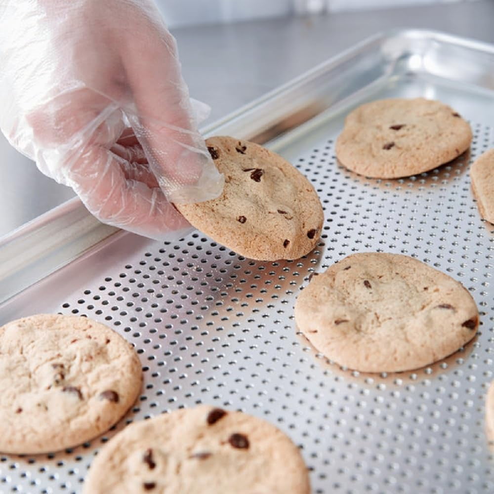 TrueCraftware- Set of 2 Half Size 18" x 13" Perforated Aluminum Sheet Pan- Oven Safe Baking Pan Baking Tray Cookie Sheet Baking Sheet Perfect for Baking Roasting and More