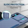 thumbnail image 2 of SaniMore for Samsung Galaxy S21 FE (6.4" 2021) Case, [Sliding Camera Window] Wireless Charging Shockproof Drop Resistant Hybird PC TPU Anti-slip Heavy Duty Protective Shell, Navy Blue, 2 of 7