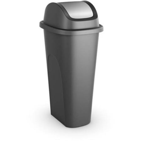 KIS 11 Gallon Swing Lid Slim Trashcan Walmart