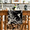 thumbnail image 2 of SM-XLHN Silhouette Tree Crows Halloween Table Runner, Branches Fall Kitchen Dining Table Decoration for Outdoor Home Party 13x36 Inch, 2 of 6