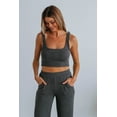 thumbnail image 6 of Arden Ribbed Tank - Charcoal, 6 of 6