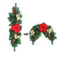 thumbnail image 2 of Mouliraty Christmas Mailbox Swag Garland with Poinsettias Flowers, 90cm Christmas Pineapple Mail Box Decoration Home LED Glowing Dead Branch Decoration, 2 of 6