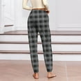 thumbnail image 4 of Mifsaly Plaid Pajama Pants Women Drawstring High Waist Long Pant Soft Cozy Color Block Athletic Joggers Workout Casual Homewear with Pockets 2025, 4 of 6