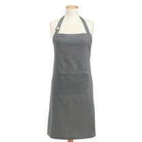 DII Modern Style 100 Percent Cotton Chino Chef Apron in Gray