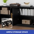 thumbnail image 4 of ModFusion 70" Fluted TV Console with 4 Storage Doors, Suitable for TVs Up to 80 Inch, Modern Media Cabinet for Living Room and Apartment, Black, 4 of 5